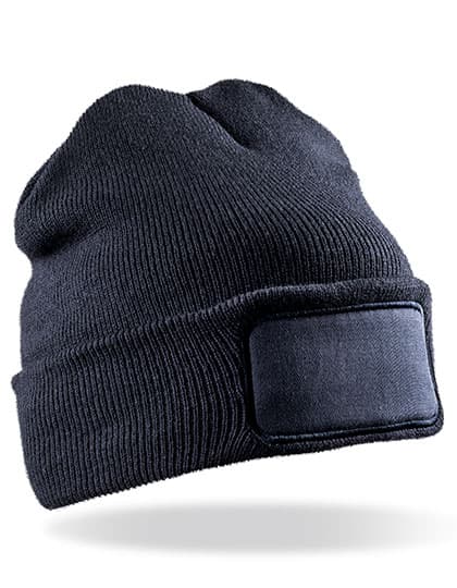 Double Knit Printers Beanie — Navy