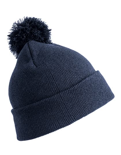 Pom Pom Beanie — Navy