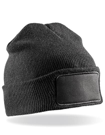 Double Knit Thinsulate™ Printers Beanie — Black
