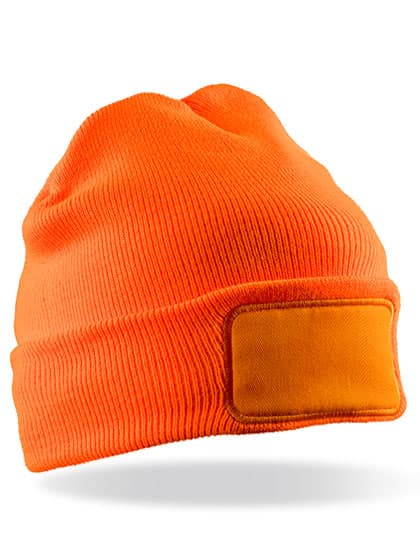Double Knit Thinsulate™ Printers Beanie — Fluorescent Orange