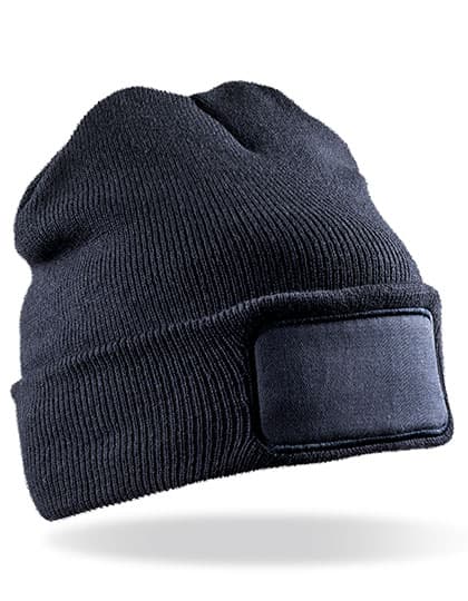 Double Knit Thinsulate™ Printers Beanie — Navy