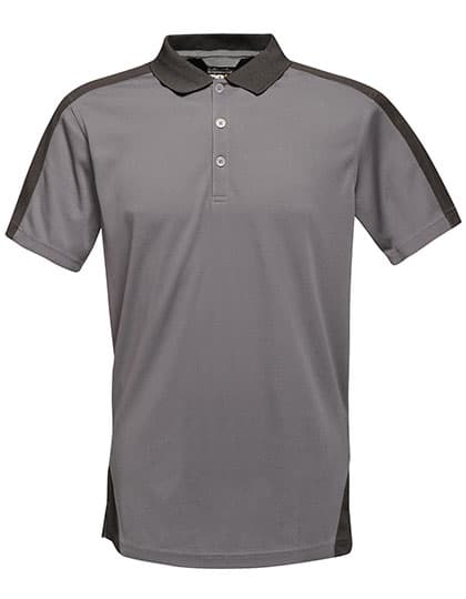 Contrast Coolweave Polo — Seal Grey (Solid)