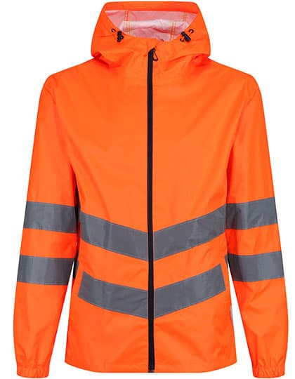 Pro Hi-Vis Packaway Jacket — Orange