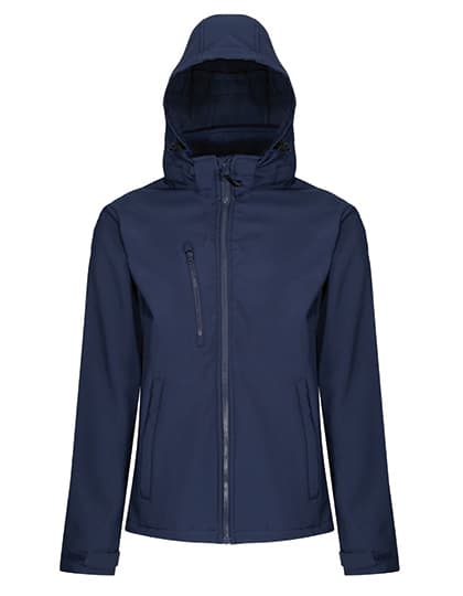 Venturer 3-Layer Printable Hooded Softshell Jacket — Navy