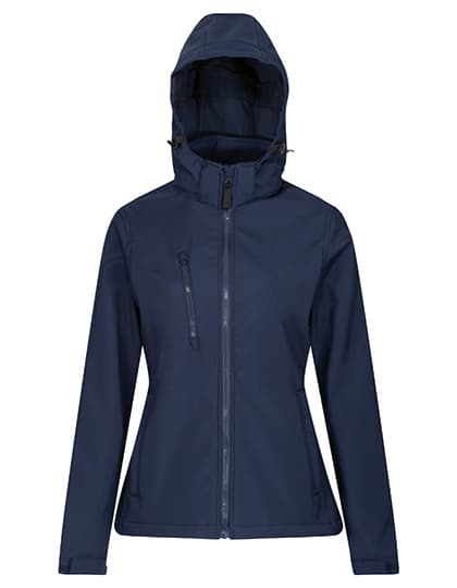 Women´s Venturer 3-Layer Printable Hooded Softshell Jacket — Navy