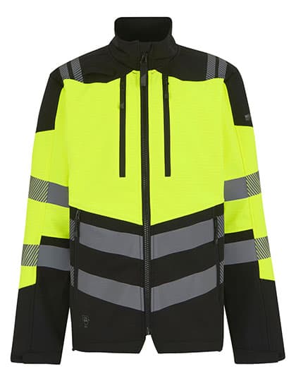 Hi-Vis X-Pro 3 Layer Softshell Jacket (Class 2) — Black