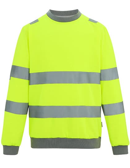 Hi-Vis Pro Contract Crew Neck Sweatshirt — Yellow