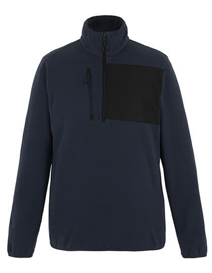 Active Printable Half Zip Microfleece Sweat — Navy