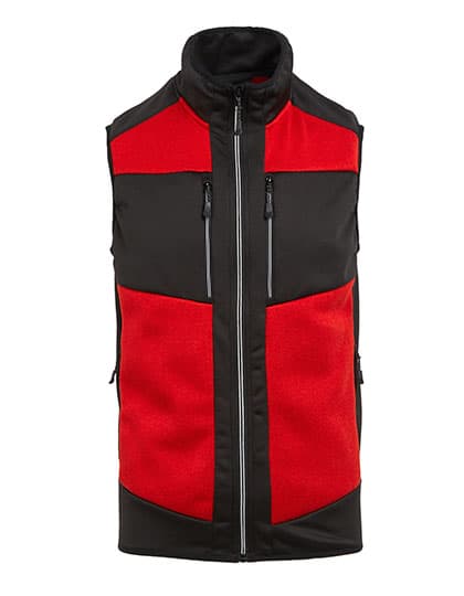 E-volve Unisex Knit Effect Stretch Bodywarmer — Classic Red