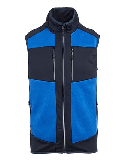 E-volve Unisex Knit Effect Stretch Bodywarmer — Strong Blue