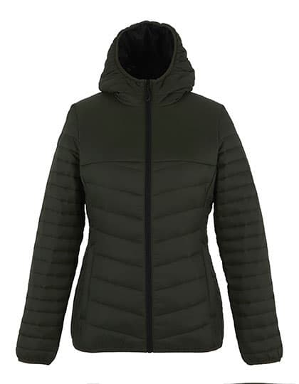 Women's Loftlite Hooded Baffle Jacket — Dark Khaki