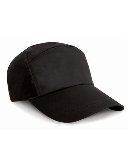 7-Panel Advertising Cap — Black