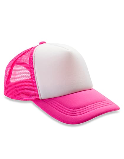 Detroit ½ Mesh Truckers Cap — Super Pink