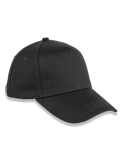 5-Panel Organic Cotton Cap — Black