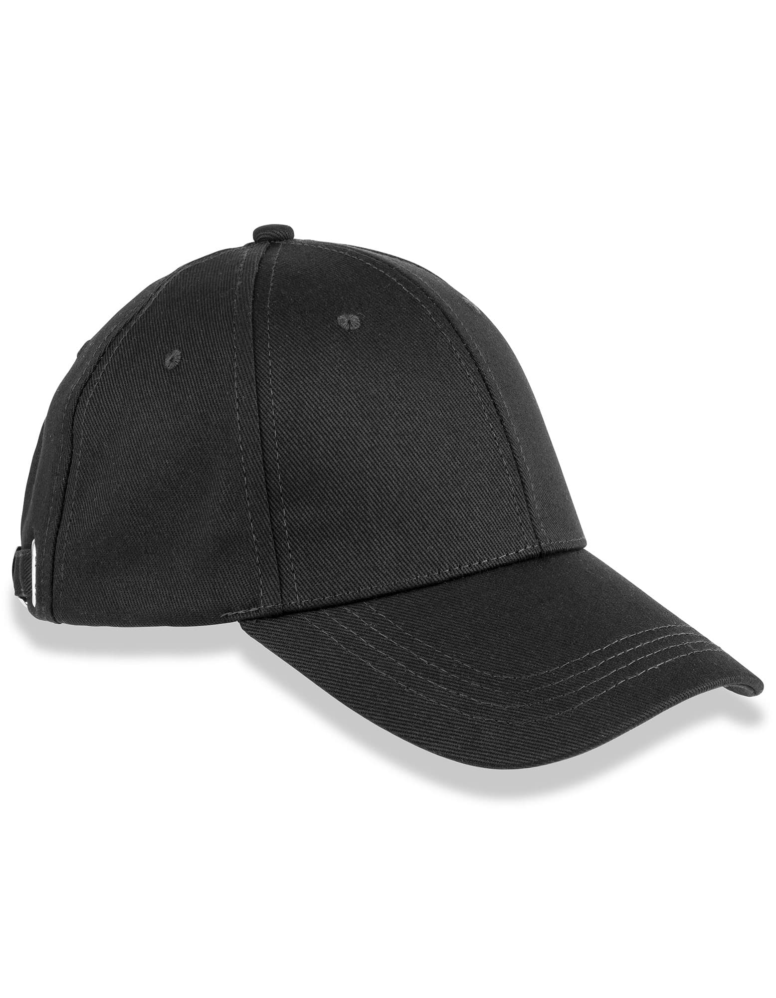 6-Panel Organic Cotton Cap — Black
