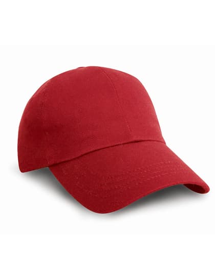 Heavy Cotton Drill Pro Style Cap — Red