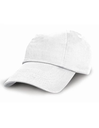 Junior Low Profile Cotton Cap — White