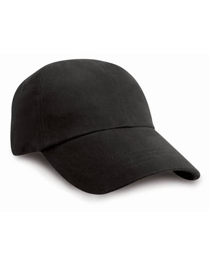 Junior Heavy Brushed Cotton Cap — Black