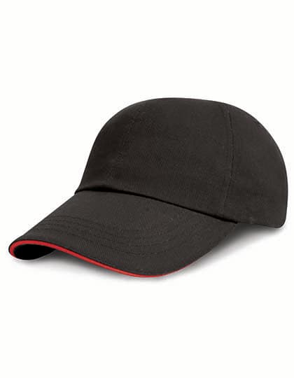 Heavy Brushed Cotton Cap — Black