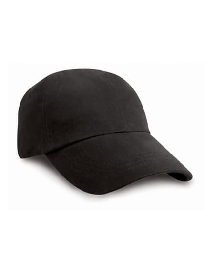 Low Profile Heavy Brushed Cotton Cap — Black
