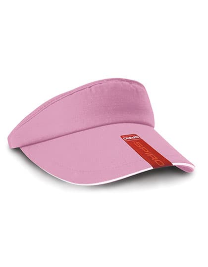 Herringbone Sun Visor With Sandwich Peak — Pink