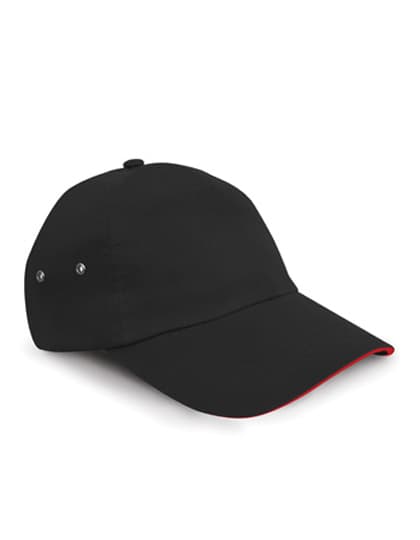 Printers Plush Cotton 5 Panel Cap — Black