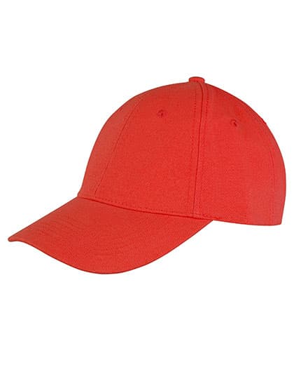 Memphis Brushed Cotton Low Profile Cap — Red
