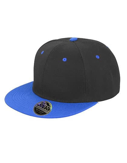 Bronx Original Flat Peak Snapback Dual Colour Cap — Black