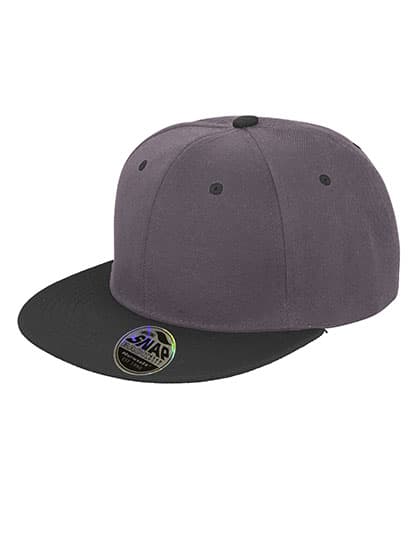 Bronx Original Flat Peak Snapback Dual Colour Cap — Heather Grey