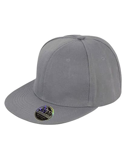 Bronx Original Flat Peak Snapback Cap — Heather Grey