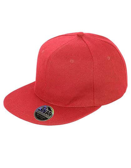 Bronx Original Flat Peak Snapback Cap — Red