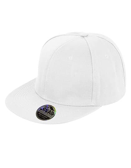Bronx Original Flat Peak Snapback Cap — White