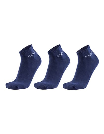 Low Cut Socks (3 Pair Banderole) — Dark Blue