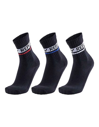Tennis Socks (3 Pair Card wrap) — Black