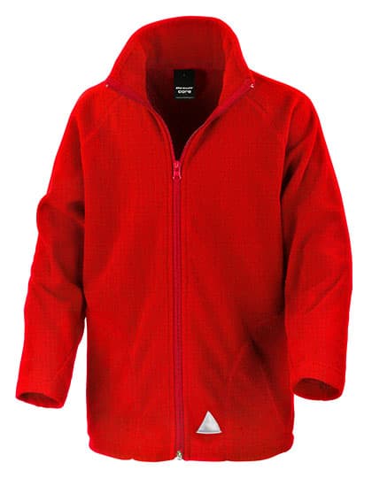 Junior Microfleece Jacket — Red