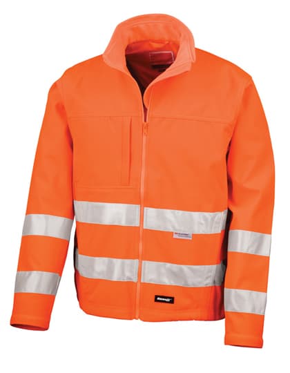 High Vis Soft Shell Jacket — Fluorescent Orange