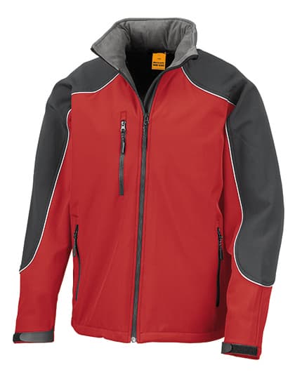 Hooded Soft Shell Jacket — Red
