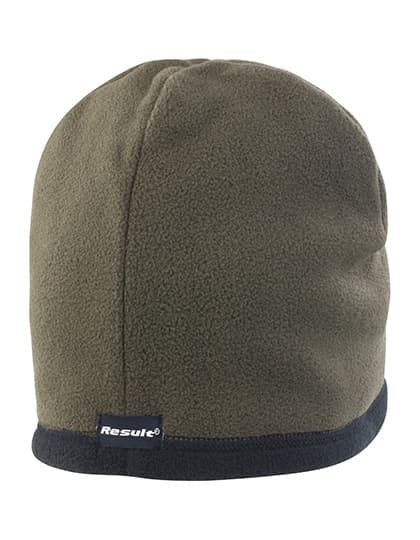 Reversible Microfleece Bob Hat — Olive Green