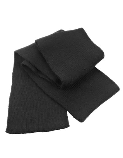 Classic Heavy Knit Scarf — Black