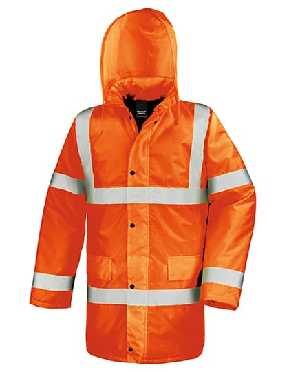 High Vis Motorway Coat — Fluorescent Orange