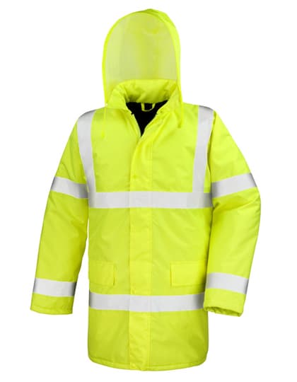 High Vis Motorway Coat — Fluorescent Yellow