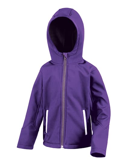 Youth TX Performance Hooded Soft Shell Jacket — Purple