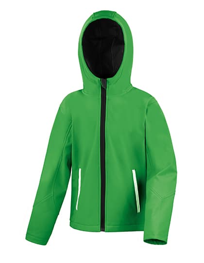 Youth TX Performance Hooded Soft Shell Jacket — Vivid Green