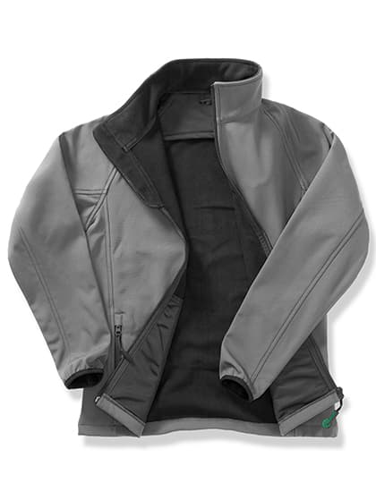 Women´s Printable Softshell Jacket with Recycled Fleece Inner — Charcoal