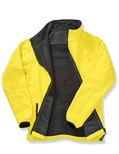 Women´s Printable Softshell Jacket with Recycled Fleece Inner — Yellow