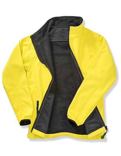 Men's Printable Softshell Jacket with Recycled Fleece Inner — Yellow