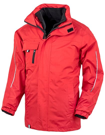 3-in-1 Transit Jacket With Printable Softshell Inner — Red