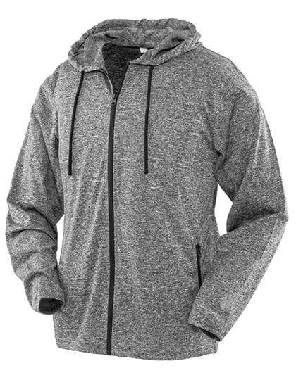 Women´s Hooded Tee-Jacket — Marl Grey