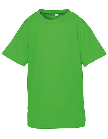 Junior Performance Aircool Tee — Fluorescent Green
