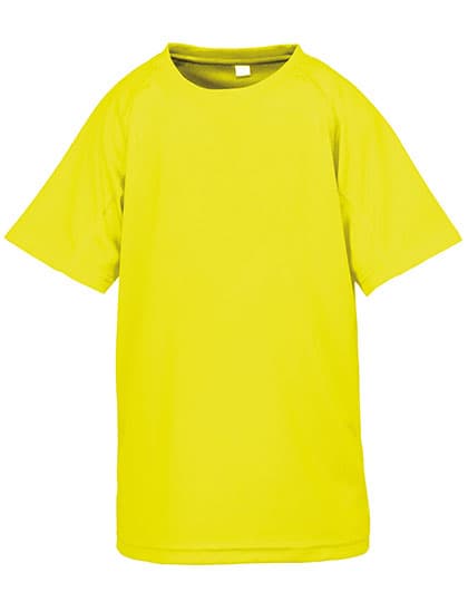 Junior Performance Aircool Tee — Fluorescent Yellow
